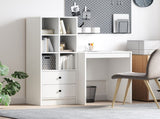 Desk with Drawer with Shelf with Storage 2 pcs White 3337337