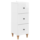 Drawer Cabinet High Gloss White 33 x 34.5 x 90 cm 894159