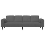 Fabric Sofa with Cushion Dark Grey Corduroy fabric 3335101