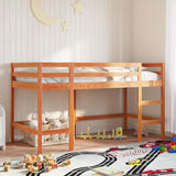 Kids' Loft Bed without Mattress with Ladder Wax Brown 80x200 cm 852397