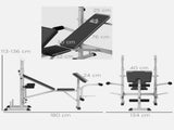 Adjustable Weight Bench with Squat Rack, Heavy Duty Bench Press Rack with Preacher Curl Pad, Leg T3398P376823