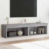 TV Cabinets with LED Lights 2 pcs Grey Sonoma 60x30x30 cm 837138