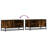 TV Cabinet Smoked Oak 80x34.5x40 cm Engineered Wood and Metal 848821