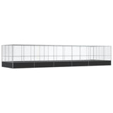 Aviary with Extension Silver 1139x307x212 cm Steel 3214280