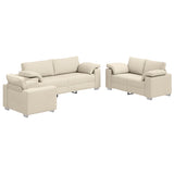 Sofa 3 pcs Beige Linen 3324607