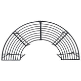Tree Bench 4-Seater 160 x 80 x 44 cm Steel Black Half-round 42029508