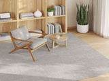 Area Rugs Square LUGO Cream and Grey 120 x 120 cm Polyester 42022720
