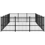 Outdoor Dog Kennel Steel 14.11 m 3124618