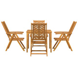 Garden Dining Set 5 pcs Brown 90 x 90 x 74 cm Solid acacia wood 3154122