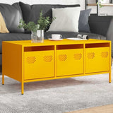 ZNTS Coffee Table Mustard Yellow 101.5x50x43.5 cm Cold-rolled Steel 851271