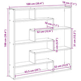 ZNTS Wall Cube Shelf 7 Compartments Artisian Oak Engineered Wood 860030