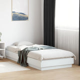 Bed Frame without Mattress White 100x200 cm Engineered Wood 839595