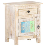 ZNTS Bedside Cabinet 40x30x50 cm Rough Acacia Wood 320233