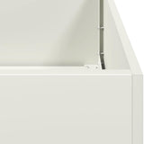 Planter White 120x40x40 cm Cold-rolled Steel 860676