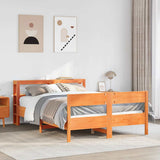 Bed Frame without Mattress Wax Brown 140x190 cm Solid Wood Pine 3306200