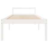 Senior Bed without Mattress White 75x190cm Small Single 810575