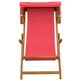 Deck Chair 2 pcs 3 Position Solid Eucalyptus Wood Red 3407807