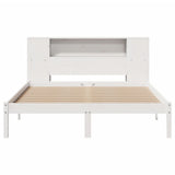 Bookcase Bed without Mattress White 120x190 cm Small Double Solid Wood Pine 3321533