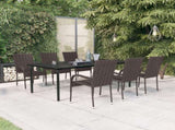 Garden Dining Set Brown and Black 3099387