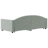 Daybed with Trundle&Drawers without Mattress Light Grey 90x190 cm 3197395