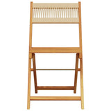 Folding Garden Chairs 4 pcs Beige Solid Wood Acacia 3214607