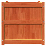 Garden Planter Wax Brown 60x60x60 cm Solid Wood Pine 837428