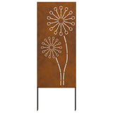 Garden Privacy Screen Rusty 50 x 140 cm Weathering Steel 876307