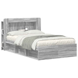 Headboard Cabinet with Storage Grey Sonoma Engineered Wood 8001261