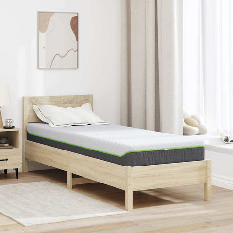 Mattress White and Grey 80 x 200 cm Pocket Spring 4106369