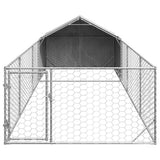 Outdoor Dog Kennel with Run 6x2x1.5 m Galvanised Steel 3329238