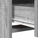 Dressing Table with Mirror Lights 2 pcs Grey Engineered Wood 3334268