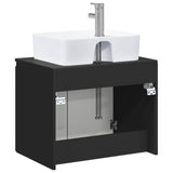 Bathroom Furniture Set Black Engineered Wood 3404321