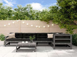 Garden Lounge Set Grey Pine wood Large Modular 3186468