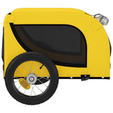 Pet Bike Trailer Yellow and Black Oxford Fabric and Iron 93994