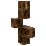 Wall Corner Shelf Smoked Oak 48 x 48 x 120 cm Engineered Wood 8012232