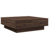 Coffee Table Brown oak 90x90x28 cm Engineered Wood 848093