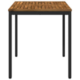 Garden Dinner Table Natural and Black 70 x 68.5 x 75 cm 901307