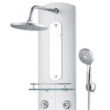 Shower Panel Unit 25x43x110 cm Silver 151421