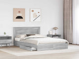Storage Bed Grey Sonoma 120 x 200 cm Engineered Wood 3410263