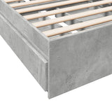 Bed Frame with Drawers without Mattress Concrete Grey 90x190 cm Single 3280709