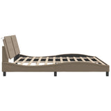 Bed Frame with LED without Mattress "Zadar" Cappuccino 200x200 cm 3214135