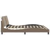 Bed Frame with LED without Mattress "Zadar" Cappuccino 200x200 cm 3214135