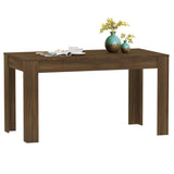 ZNTS Dining Table Brown Oak 140x74.5x76 cm Engineered Wood 815200