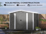 7 x 4ft Garden Shed, Easy to Assemble, Upgraded Galvanised Steel Frame with Foundation Kit, Double T3398P317698