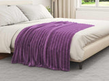 Throw Blankets 6 pcs Purple 150 x 130 cm Fleece 42016901