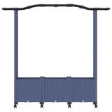 Raised Bed with Trellis and Roof Grey 164 x 40 x 144 cm PP 3423102