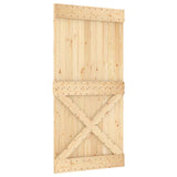 Sliding Door with Hardware Set 100x210 cm Solid Wood Pine 3332795