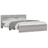 Bed Frame with Headboard and LED Grey Sonoma 150x200 cm King Size 3207607