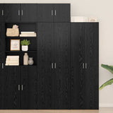 Storage Cabinet 3 pcs Black Oak 3365634