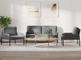 Sofa Sets with Cushion 3 pcs Dark Grey 115 x 56 x 80 cm Plywood 3406218